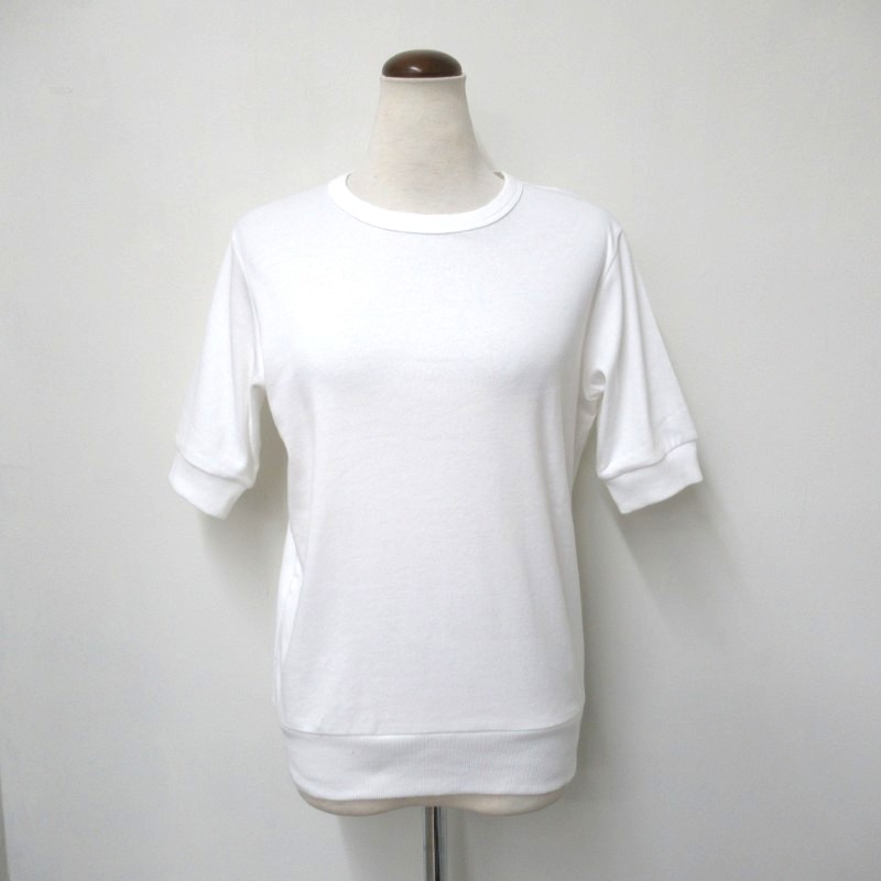 NOUVELLES DU PARADIS  トロワフライス５分袖クルーネックプルオーバー /OFF02 【日本製】